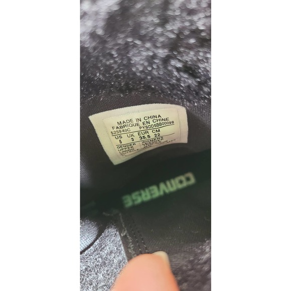 Converse All Star Women's Black Suede Fur Lined Chuck Taylor Boots Size 5 - Picture 9 of 9